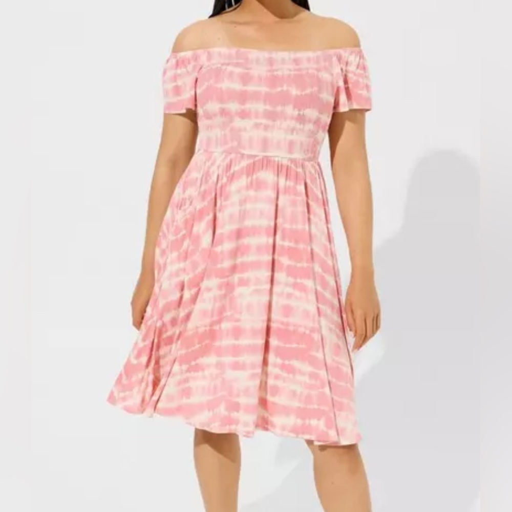 Torrid Mini Super Sort Off The Shoulder Dress